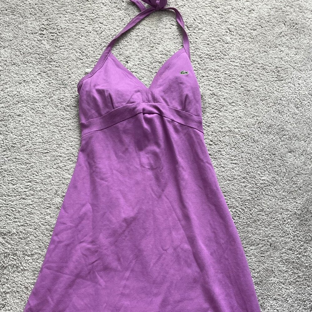 Lacoste Purple Halter Dress